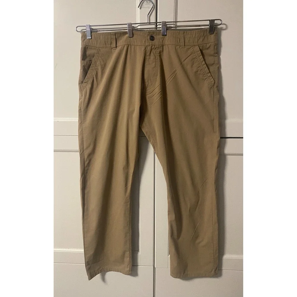 Kuhl SLAX Mens 40x32 Khaki Tan Klassik Fit Enduro Fabric Hiking Work Pants 5105
